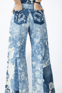 Denim Squared Flared Pants