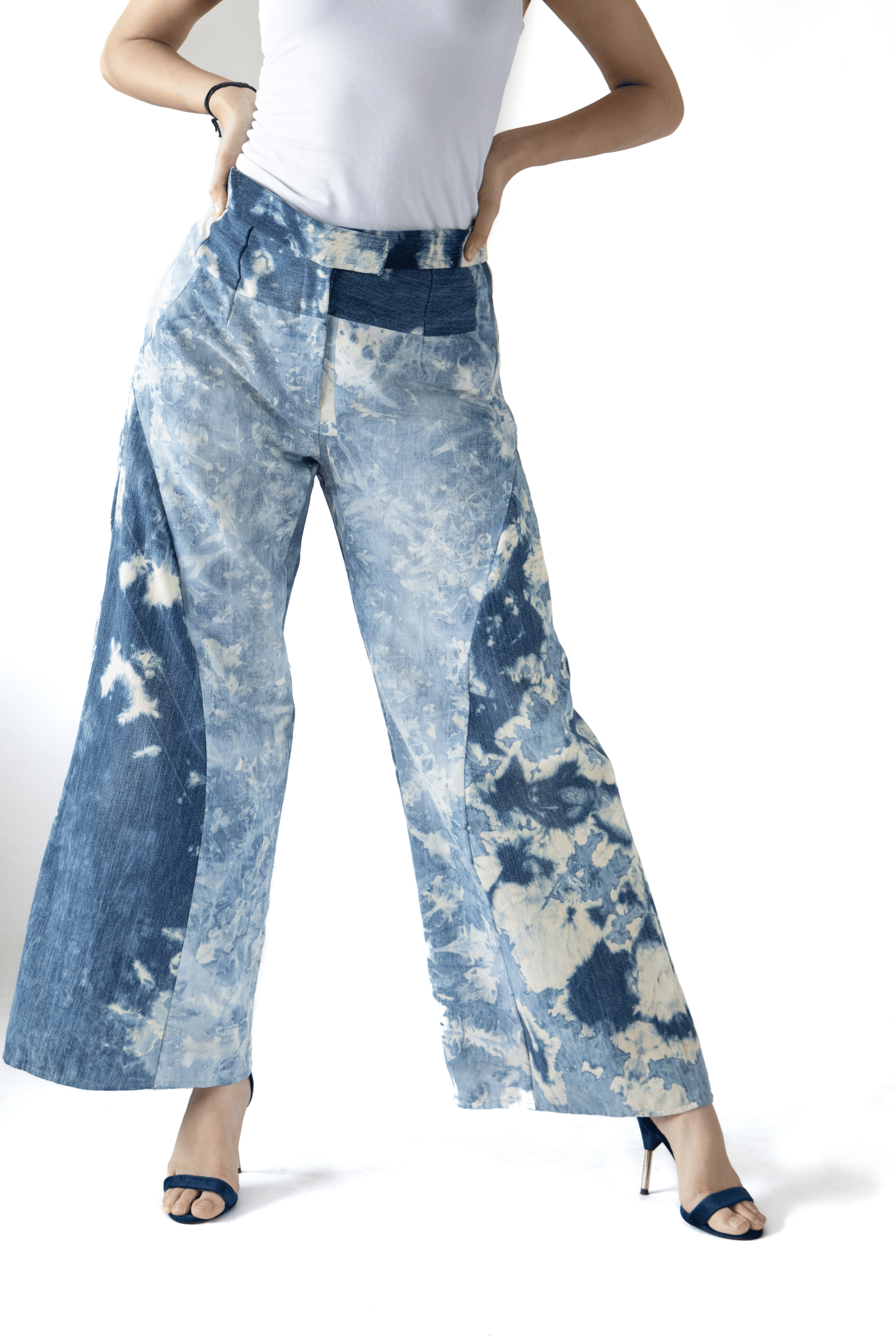 Denim Squared Flared Pants