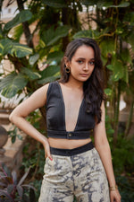 Load image into Gallery viewer, Black Dappled Bralette
